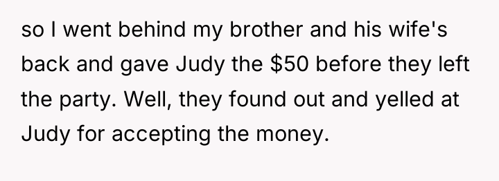 so I went behind my brother and his wife's back...