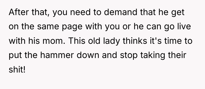 After that, you need to demand that he get on...