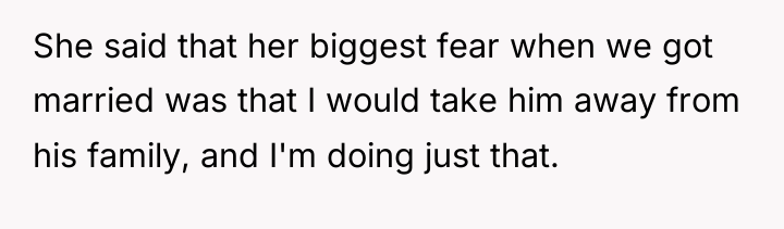 She said that her biggest fear when we got married...