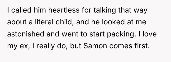 I called him heartless for talking that way about a...