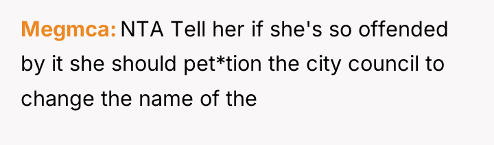 Megmca NTA Tell her if she's so offended by it...