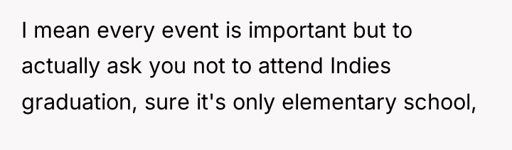I mean every event is important but to actually ask...