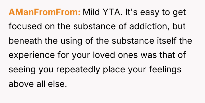 AManFromFrom Mild YTA. It's easy to get focused on the...