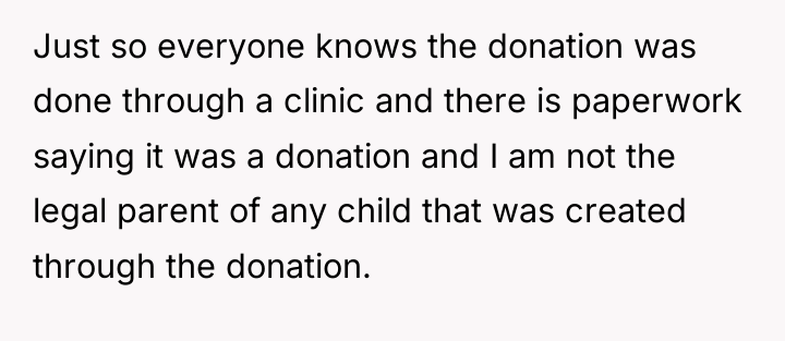 Just so everyone knows the donation was done through a...