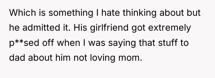 Which is something I hate thinking about but he admitted...
