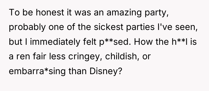 To be honest it was an amazing party, probably one...