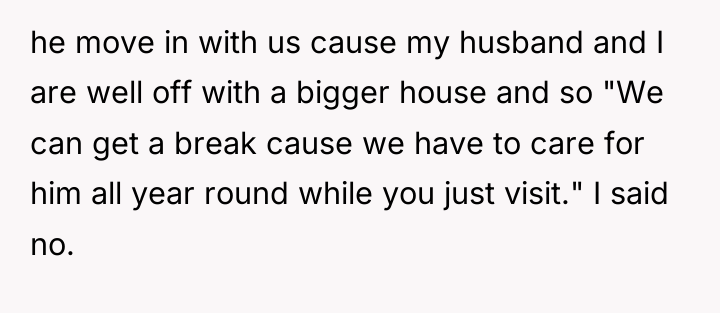 he move in with us cause my husband and I...