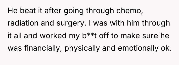 He beat it after going through chemo, radiation and surgery....