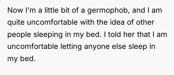 Now I'm a little bit of a germophob, and I...