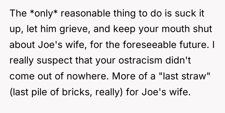 The *only* reasonable thing to do is suck it up,...