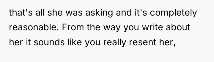 that's all she was asking and it's completely reasonable. From...
