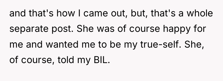 and that's how I came out, but, that's a whole...