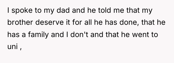 I spoke to my dad and he told me that...