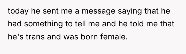 today he sent me a message saying that he had...