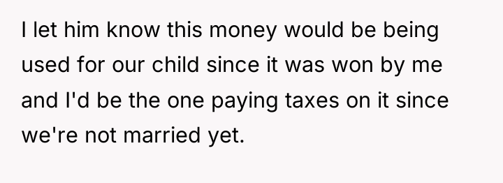 I let him know this money would be being used...
