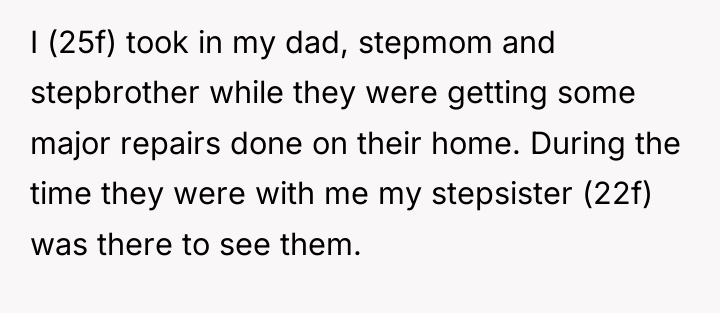 I (25f) took in my dad, stepmom and stepbrother while...