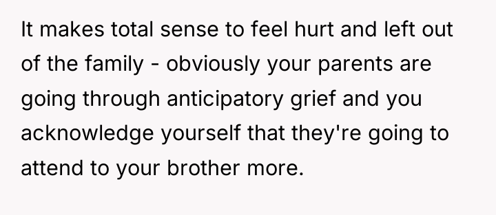 It makes total sense to feel hurt and left out...