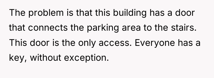 The problem is that this building has a door that...