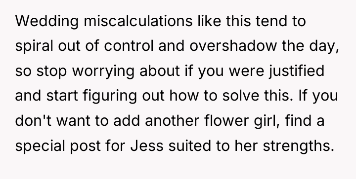 Wedding miscalculations like this tend to spiral out of control...