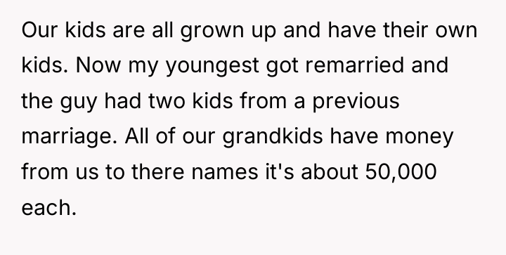 Our kids are all grown up and have their own...