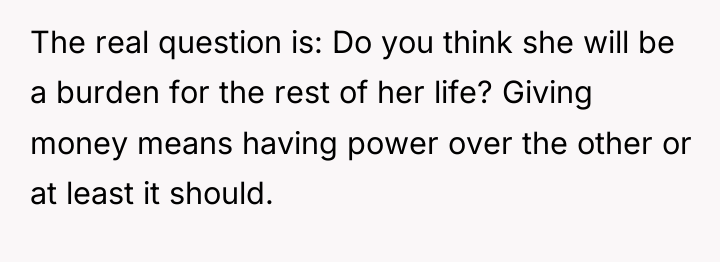 The real question is: Do you think she will be...