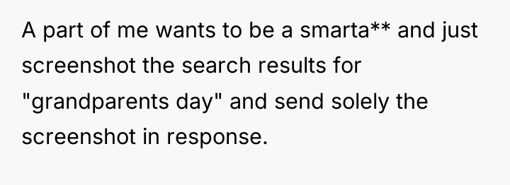 A part of me wants to be a smarta** and...