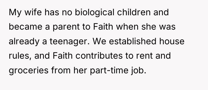 My wife has no biological children and became a parent...