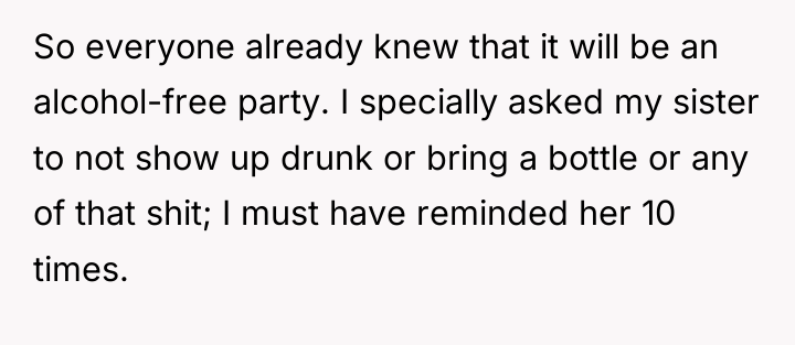 So everyone already knew that it will be an alcohol-free...