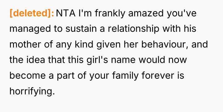 [deleted] NTA I'm frankly amazed you've managed to sustain a...