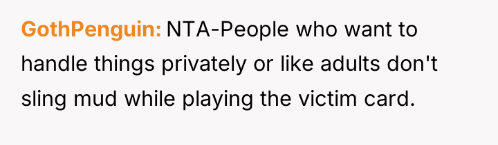 GothPenguin NTA-People who want to handle things privately or like...