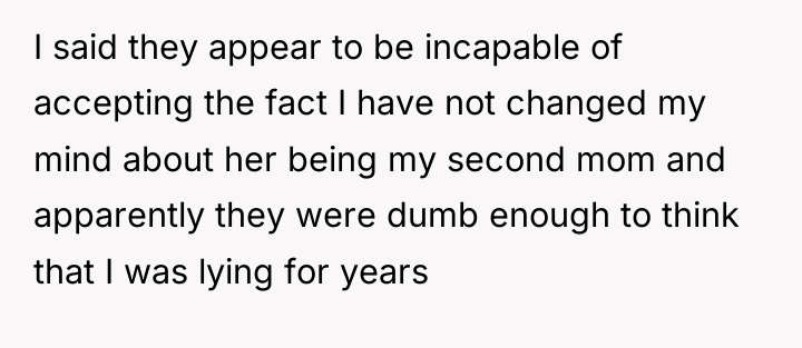 I said they appear to be incapable of accepting the...