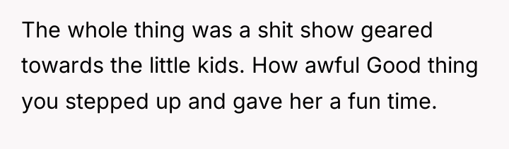 The whole thing was a shit show geared towards the...