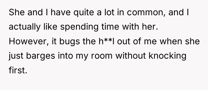 She and I have quite a lot in common, and...