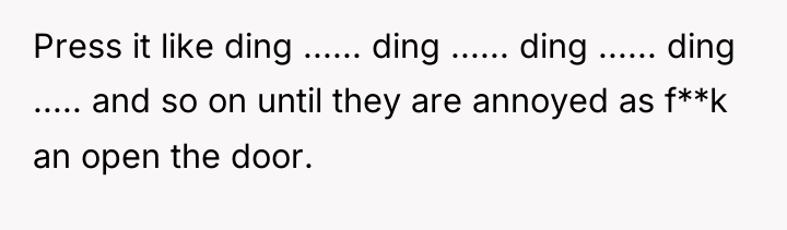 Press it like ding ...... ding ...... ding ...... ding...