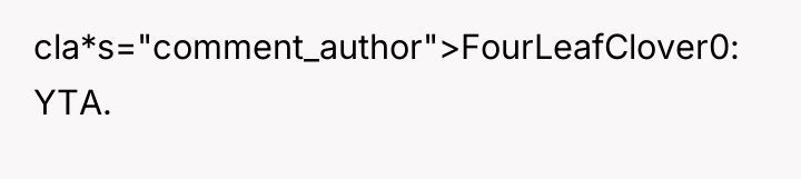 cla*s="comment_author">FourLeafClover0: YTA.