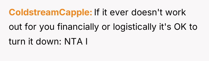 ColdstreamCapple If it ever doesn't work out for you financially...