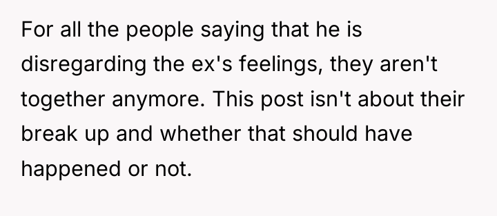For all the people saying that he is disregarding the...