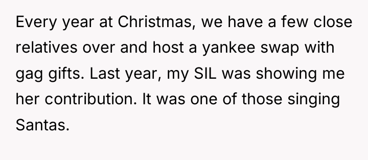 Every year at Christmas, we have a few close relatives...