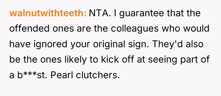walnutwithteeth NTA. I guarantee that the offended ones are the...