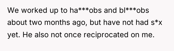 We worked up to ha***obs and bl***obs about two months...