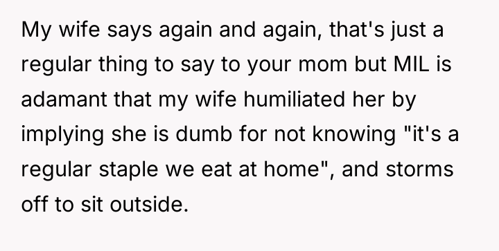 My wife says again and again, that's just a regular...
