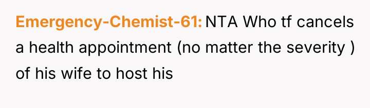 Emergency-Chemist-61 NTA Who tf cancels a health appointment (no matter...