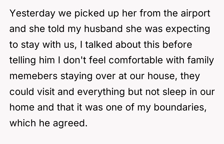 Yesterday we picked up her from the airport and she...