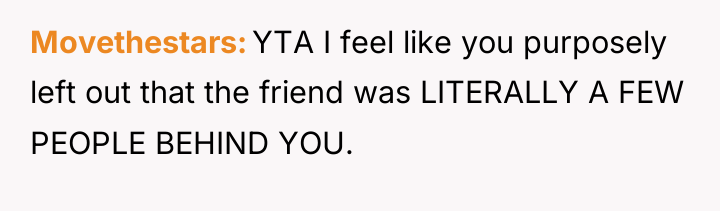 Movethestars YTA I feel like you purposely left out that...