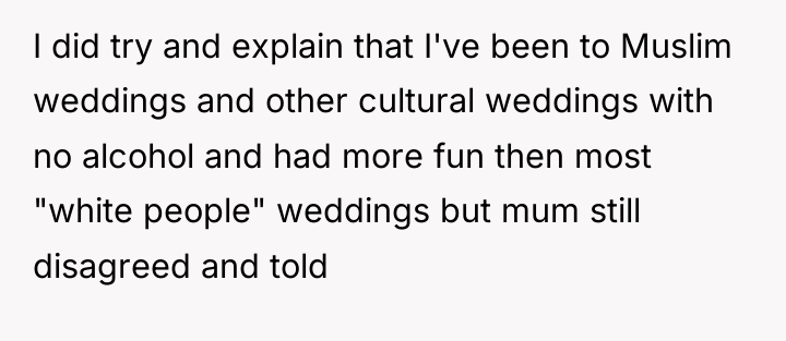 I did try and explain that I've been to Muslim...
