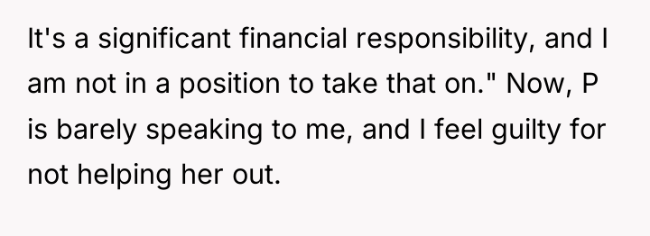 It's a significant financial responsibility, and I am not in...