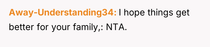 Away-Understanding34 I hope things get better for your family,: NTA.