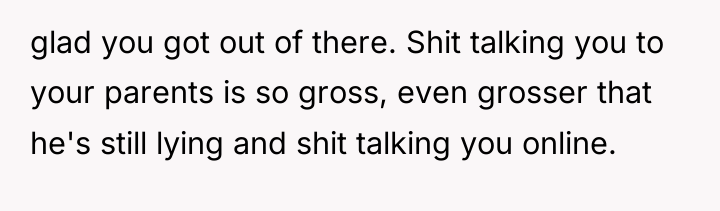 glad you got out of there. Shit talking you to...