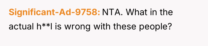 Significant-Ad-9758 NTA. What in the actual h**l is wrong with...