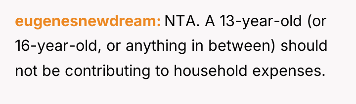 eugenesnewdream NTA. A 13-year-old (or 16-year-old, or anything in between)...